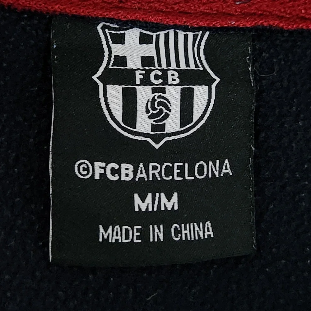 FC Barcelona Track Jacket‎ Full Zip Navy Red FCB Soccer Mens Medium